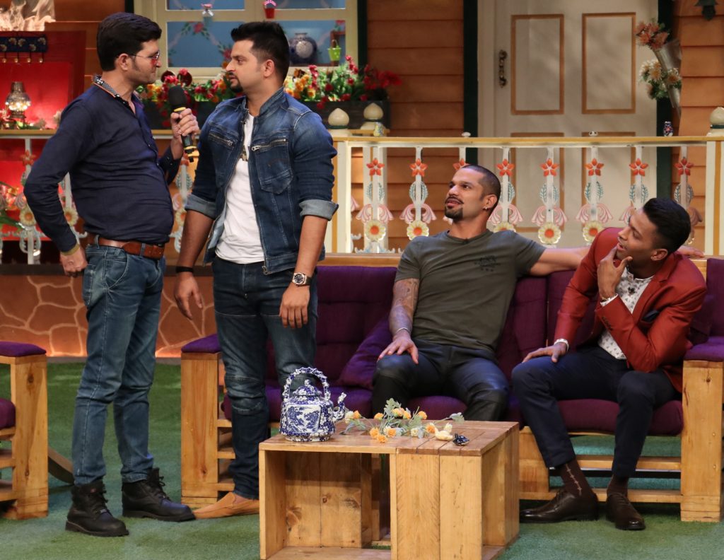 Suresh Raina, Shikhar Dhawan & Hardik Pandya on The Kapil Sharma Show - 1