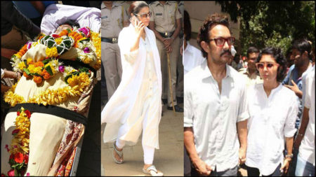 Funeral pics of Reema Lagoo