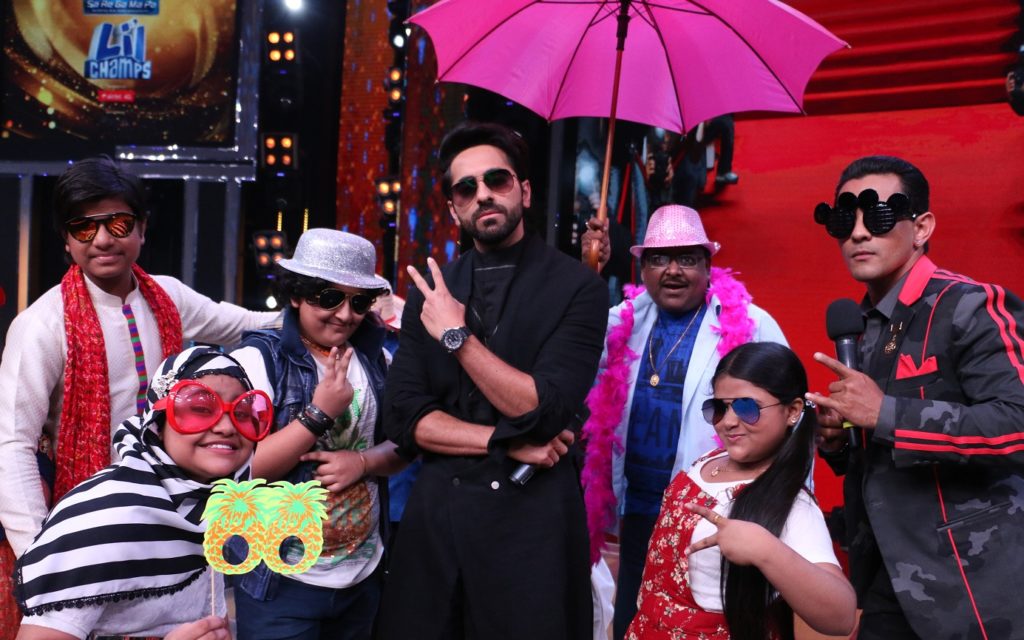 Parineeti Chopra and Ayushmann Khurana on ZEE TV’s Sa Re Ga Ma Pa Li’l Champs - 6