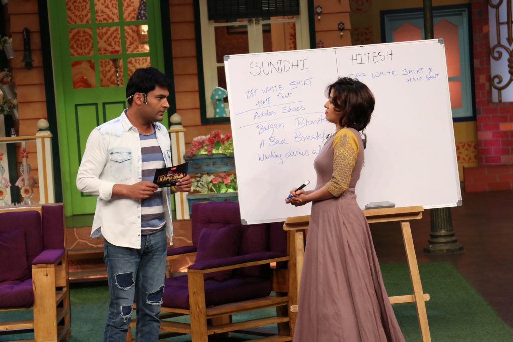 Sunidhi Chauhan and Husband Hitesh Sonik on The Kapil Sharma Show - 1