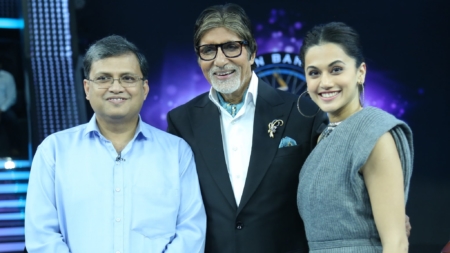 Dr. Subroto Das and Taapsee Pannu in Kaun Banega Crorepati 9