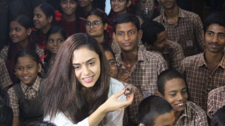 Amruta Khanvilkar celebrates birthday with special kids