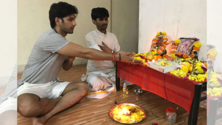 Rahul Sharma celebrates his birthday by offering prayers to lord Kaal Bhairav