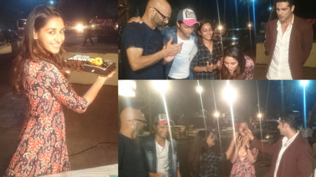 Zayed Khan and Vatsal Seth celebrate Nikita’s birthday in advance on the set of Haasil