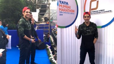 Parth Samthaan extends his support to Women Empowerment at Mumbai Marathon