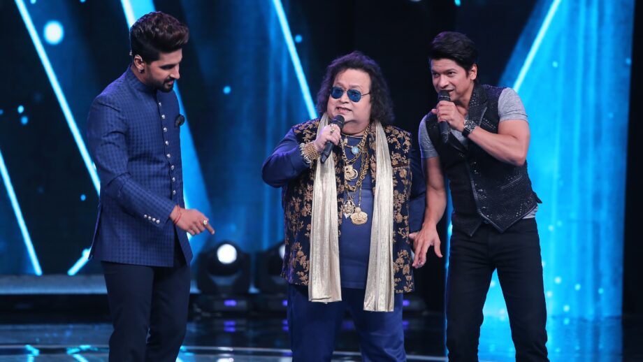 Bappi Lahiri, Amit Kumar and Dhvani Bhanushali on Sa Re Ga Ma Pa Li'l Champs 2