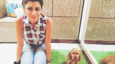 Kumkum Bhagya actress Sriti Jha plays with her dog Minchu 