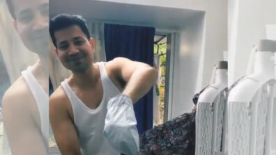 Sumeet Vyas helps wife Ekta Kaul in household chores