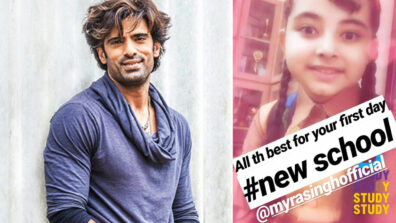 Mohit Malik wishes good luck to Myra Singh on her first day at school