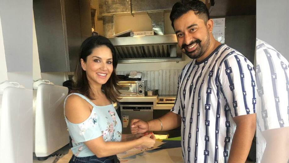 Sunny Leone ties rakhi to Splitsvilla co-host Rannvijay Singh