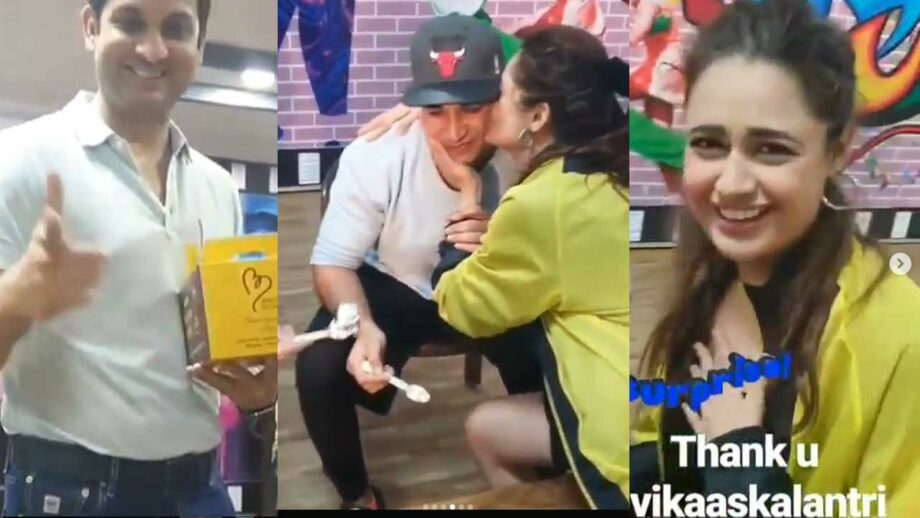 Yuvika Chaudhary's birthday celebration on Nach Baliye sets