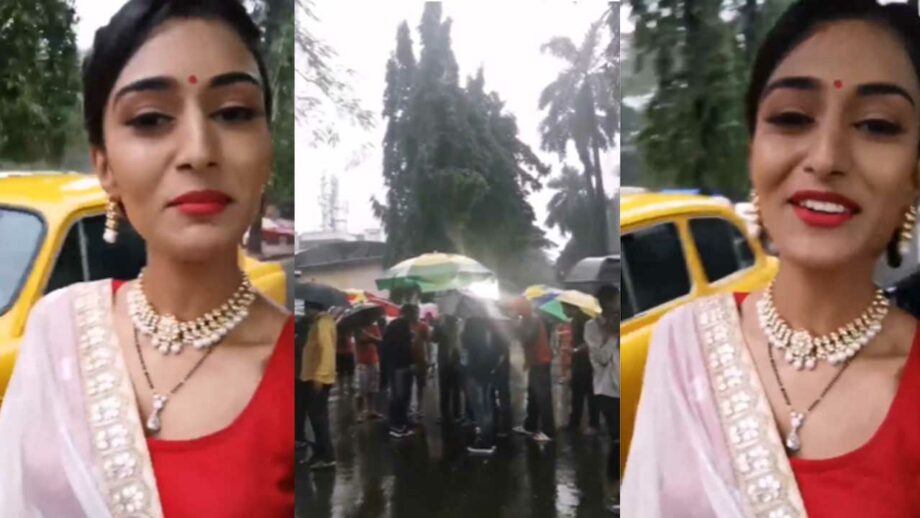 Erica Fernandes enjoys shooting in the rain