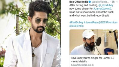 Jamai Raja actor Ravi Dubey turns singer