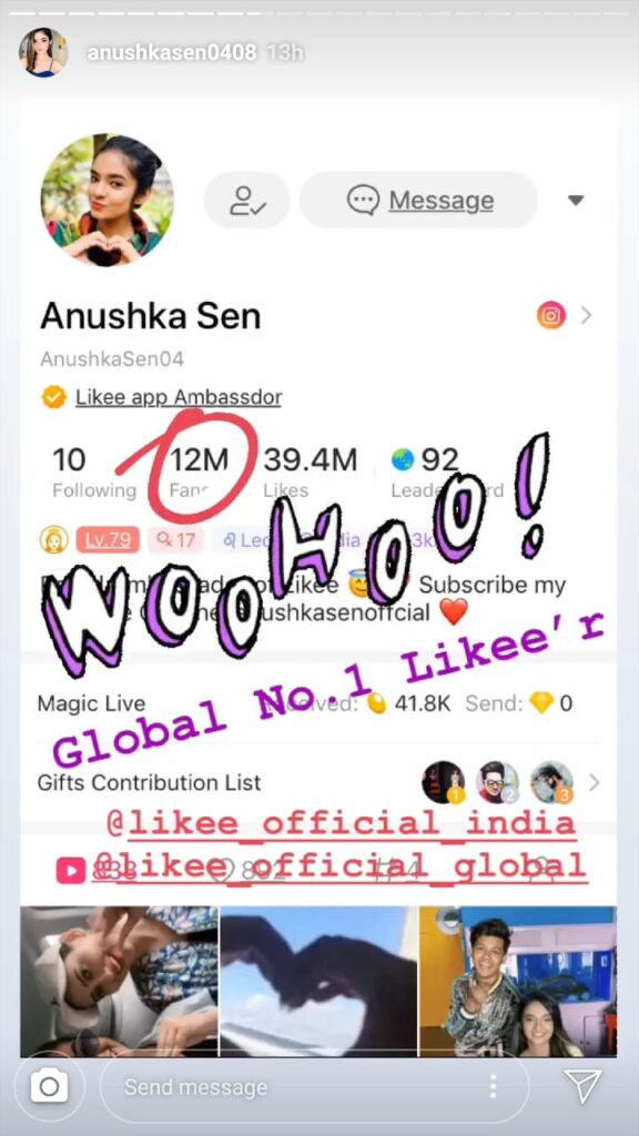 Anushka Sen is now a global star