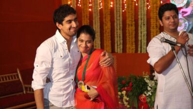 Kajol and Ayan Mukerji all smiles during Durga Puja Celebrations