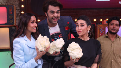 Malaika Arora and Karisma Kapoor grace the stage of Movie Masti with Maniesh Paul