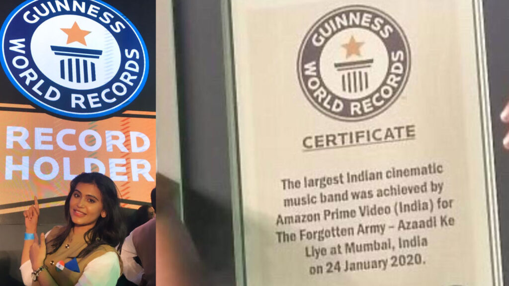 I am happy to be part of Amazon Prime’s Guinness World Record achievement for The Forgotten Army: Haelyn Shastri