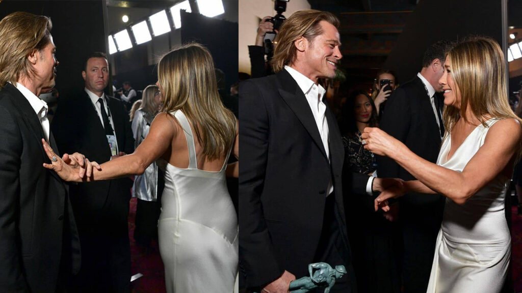 OMG: Exes Brad Pitt and Jeniffer Aniston caught bonding on camera 1