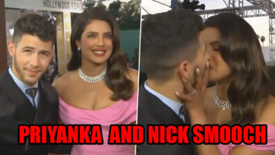 Priyanka Chopra Jonas and Nick Jonas LOCK lips