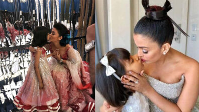 Adorable moments when Aishwarya Rai Bachchan kissed her daughter Aaradhya in public