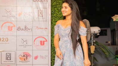 Shivangi Joshi’s off-the-shoulder dress is a truly high fashion