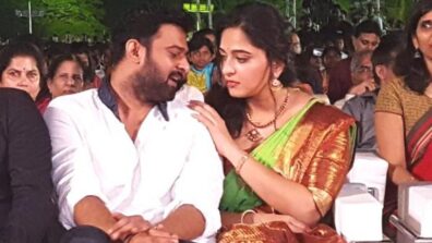 Cute moments between Anushka Shetty and Prabhas