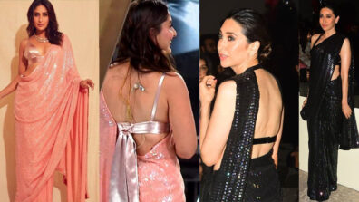 Karisma Kapoor Vs Kareena Kapoor in Manish Malhotra saree. Who wore it better?