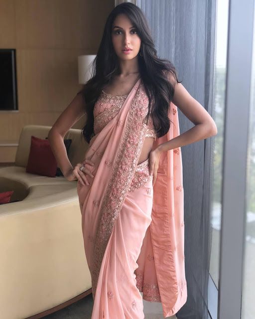 Nora Fatehi looks drop-dead gorgeous in saree - 0