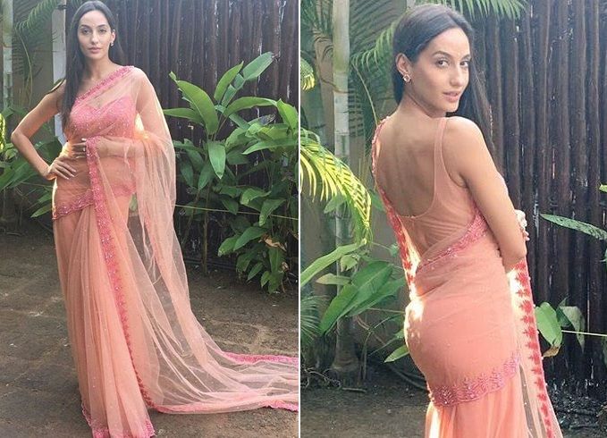 Nora Fatehi looks drop-dead gorgeous in saree - 1