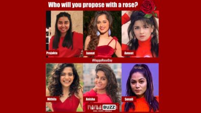 Vote Now: #RoseDay: Who would you like to give a rose to? Prakajta Koli, Jannat Zubair, Avneet Kaur, Mithila Palkar, Anisha Dixit, Sonali Bhadauria