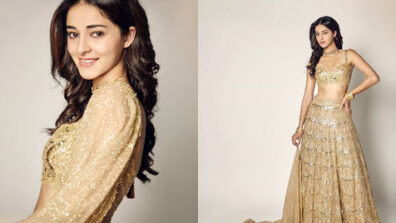When Ananya Panday stunned in a golden lehenga