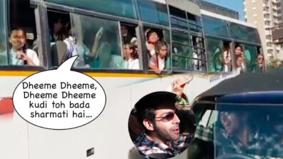 When little school girls sang Dheeme Dheeme to IMPRESS Kartik Aaryan