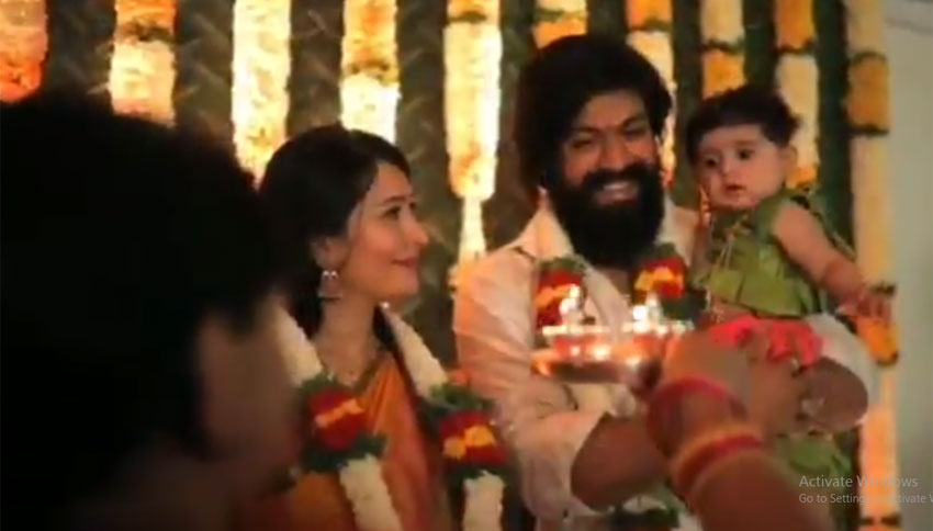 Yash and Radhika Pandit Adorable Moments with Ayra - 0