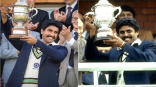 83: Ranveer Singh RECREATES the historic Kapil Dev LIFTING THE WORLD CUP moment
