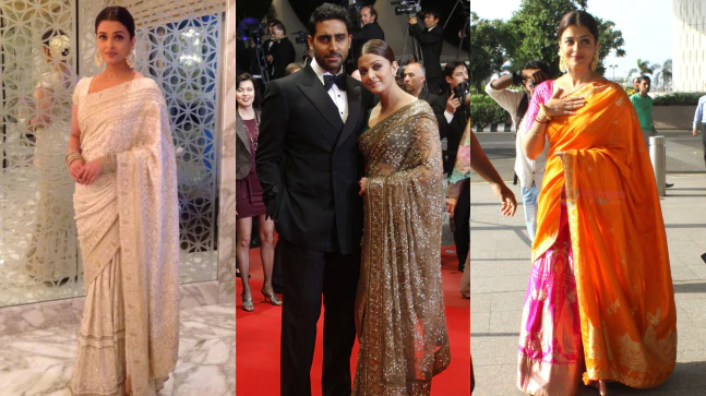 Aishwarya Rai Bachchan, Deepika Padukone, Anushka Sharma, and Rani Mukerji: Steal these saree looks for the Shaadi season! - 0