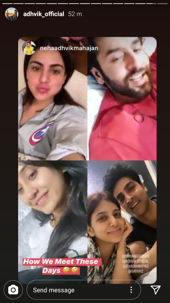 BFFs Shivangi Joshi, Shraddha Arya, Shashank Vyas, Adhvik Mahajan connect over video conferencing