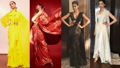 Deepika Padukone’s Style Of Wearing Saree With A Modern Fusion Twist!