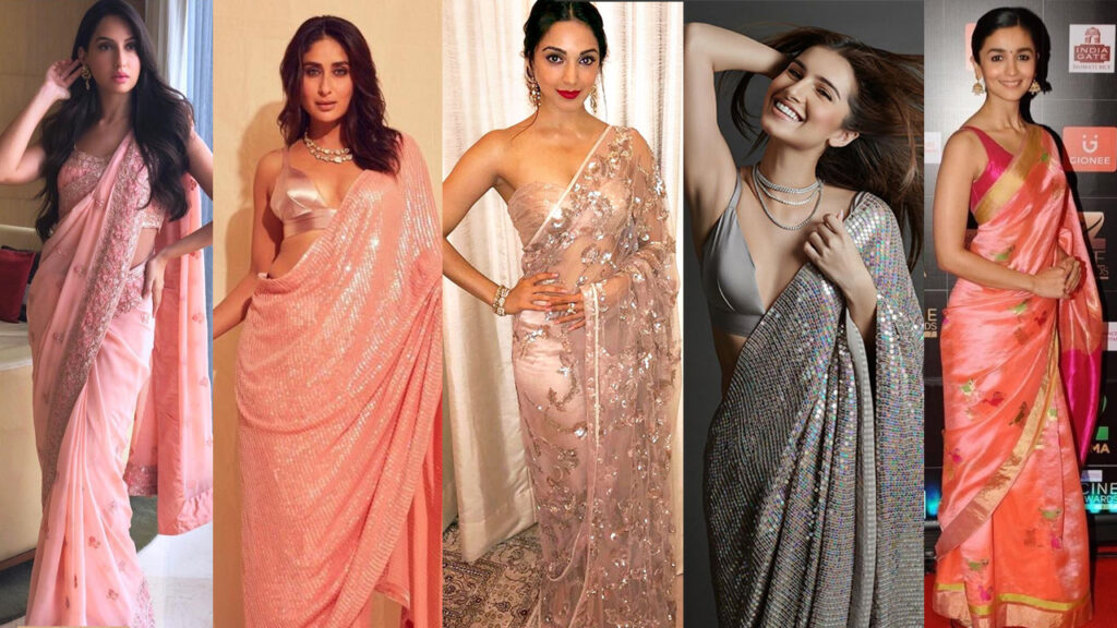 Every hallway is a runway indeed! : Explore Nora Fatehi, Kareena Kapoor Khan, Kiara Advani, Tara Sutaria, Alia Bhatt's gorgeous looks in saree