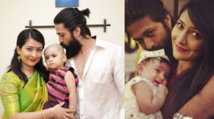 Family Goals: KGF star Yash and Radhika Pandit’s kissable moment with baby Ayra