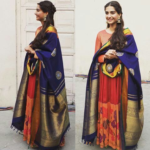 From Sonam Kapoor to Janhvi Kapoor, actors show how to ace in the suite with long dupatta - 0