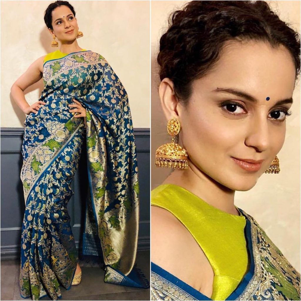 Kangana Ranaut Birthday Special: Check Out Her Different Banarasi Saree Looks - 2