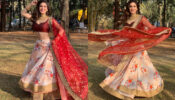 Kundali Bhagya actress Shraddha Arya looks dreamy as she twirls in peach lehenga during Holi
