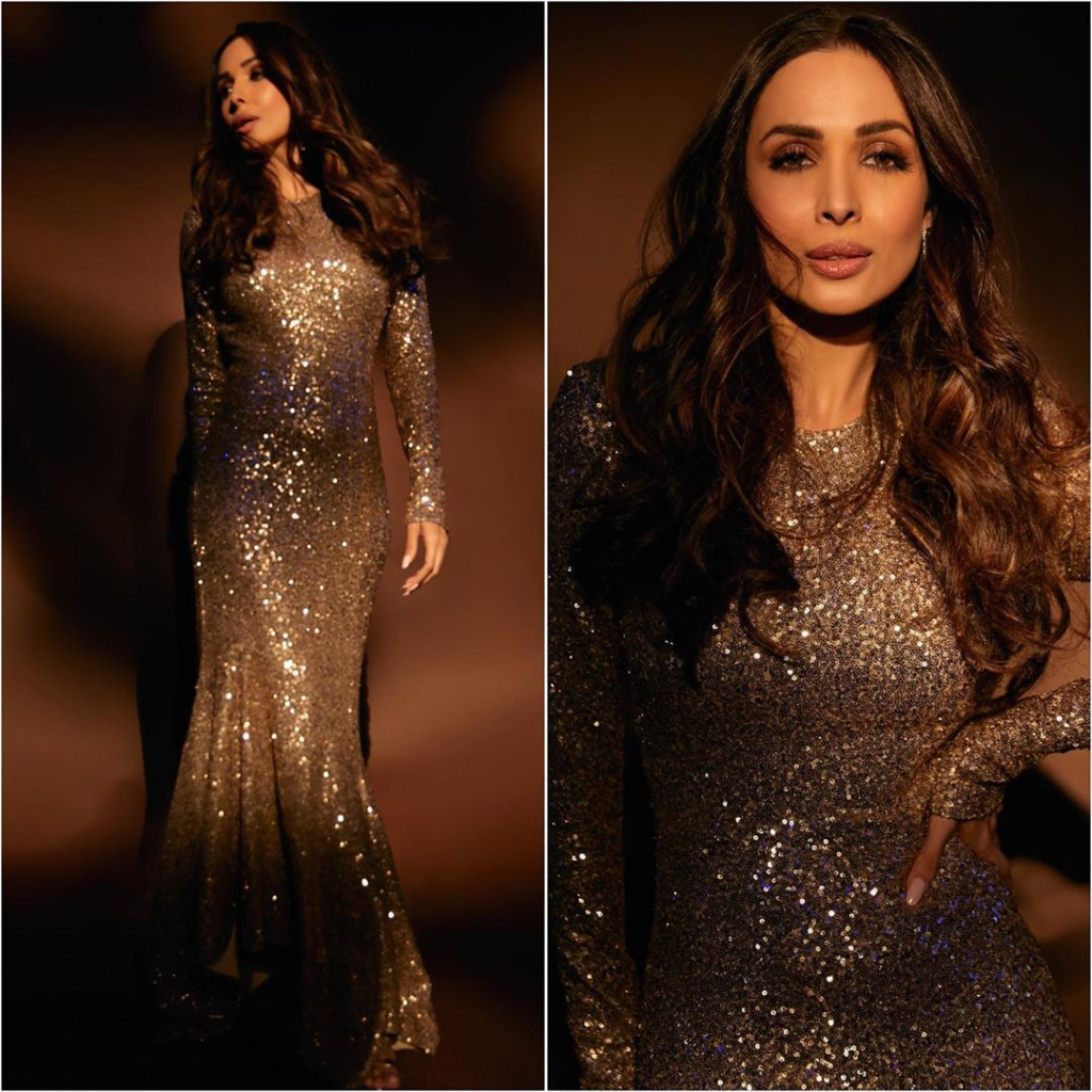 Sonakshi Sinha Vs Malaika Arora: Who Pulled Off Golden Sequin Prom Dress Better? - 0