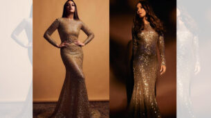 Sonakshi Sinha Vs Malaika Arora: Who Pulled Off Golden Sequin Prom Dress Better?