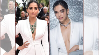 Sonam Kapoor VS Deepika Padukone – Who looks more stylish in a white formal suit?