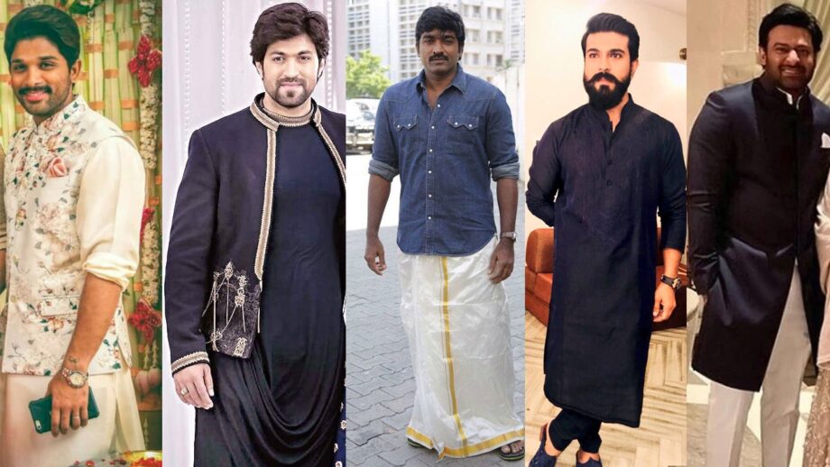 Allu Arjun, Yash, Vijay Sethupathi, Ram Charan, Prabhas: Pick the best-man outfit for your friend’s sangeet ceremony!