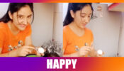 Ashnoor Kaur jumps in joy, breaks an egg: Watch funny video