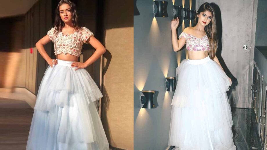 Avneet Kaur or Arishfa Khan: Who Pulled Off The White Ruffle Skirt With Crop Top Better?