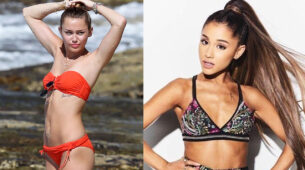 Check out who among Miley Cyrus and Ariana Grande carries the beachwear better!