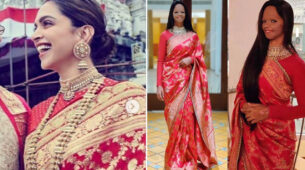 Deepika Padukone Vs Laxmi Aggarwal: Who looks regal in a stunning Sabyasachi red and gold saree?
